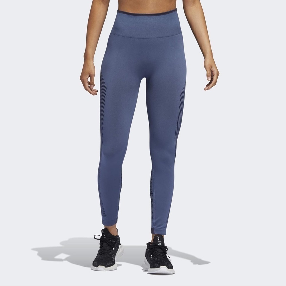 Adidas Believe This Primeknit Blue Workout Tights Woman’s Size Medium